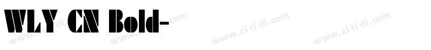 WLY CN Bold字体转换